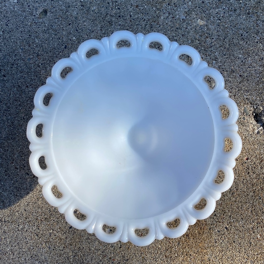 Milk Glass Cake Stand